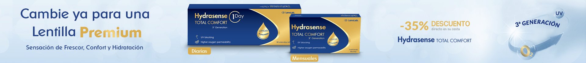 Descuento 35%: Lentillas Hydrasense