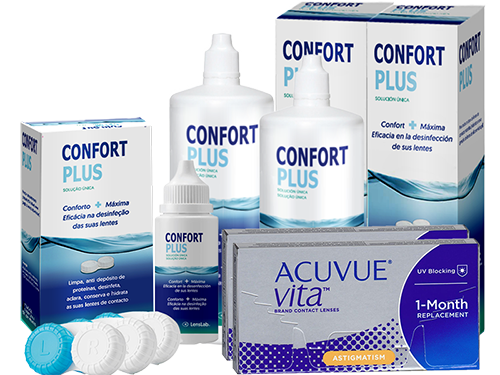 Lentillas Acuvue Vita for Astigmatism + Confort Plus - Packs