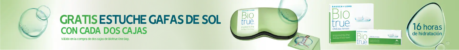 Estuche gratis compra dos cajas Biotrue One Day