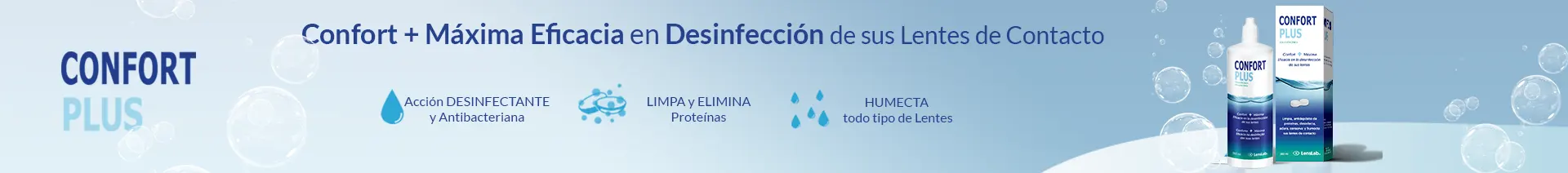 Confort + Máxima Eficacia en Desinfeción de sus Lentillas