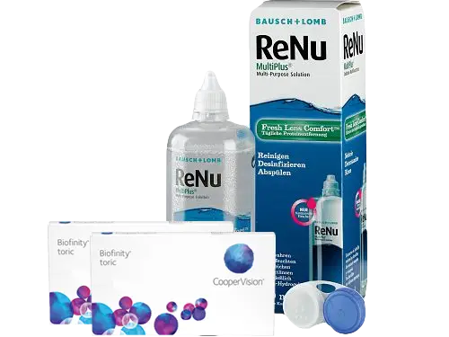 Lentillas Biofinity Toric + Renu Multiplus - Packs