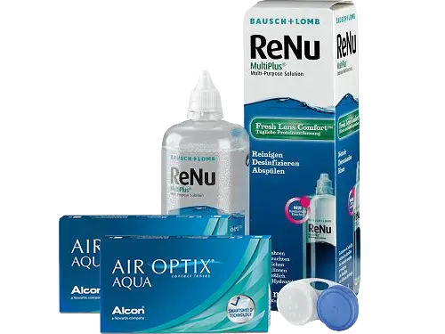 Lentillas Air Optix Aqua + Renu Multiplus - Packs