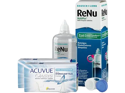 Lentillas Acuvue Oasys for Astigmatism + Renu Multiplus - Packs