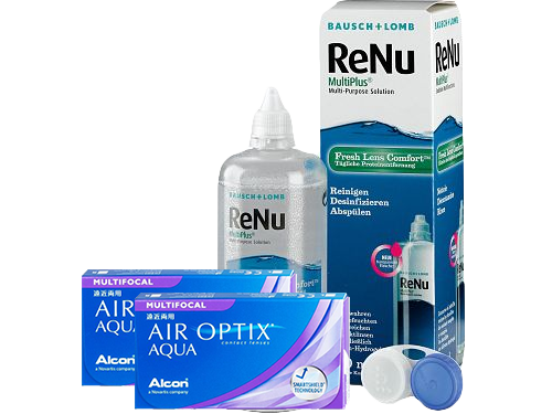 Lentillas Air Optix Aqua Multifocal + Renu Multiplus - Packs