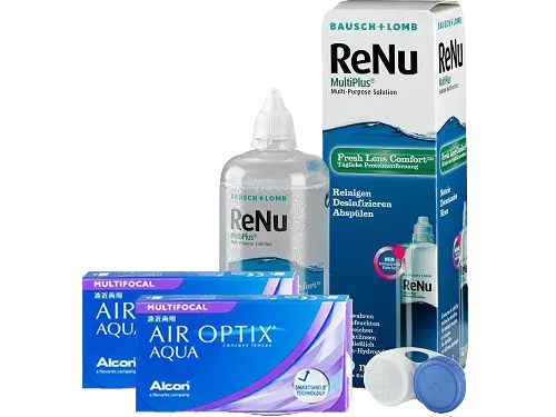 Lentillas Air Optix Aqua Multifocal + Renu Multiplus - Packs
