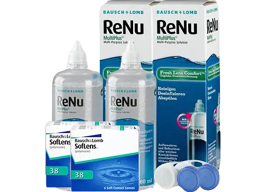 Lentillas Soflens 38 + Renu Multiplus - Packs