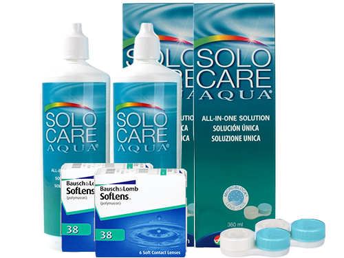 Lentillas Soflens 38 + Solo Care Aqua - Packs