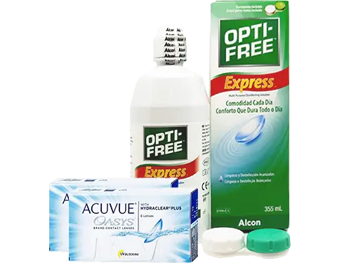 Lentillas Acuvue Oasys + Opti-Free Express - Packs