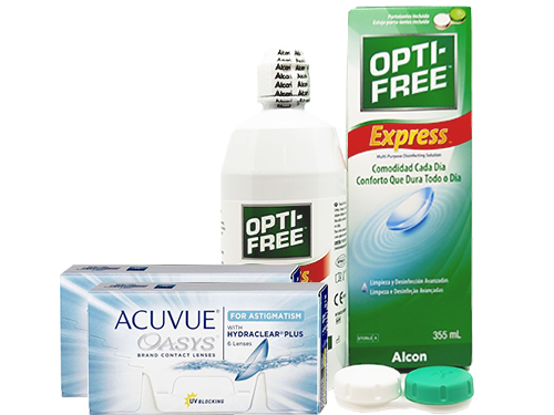 Lentillas Acuvue Oasys for Astigmatism + Opti-Free Express - Packs