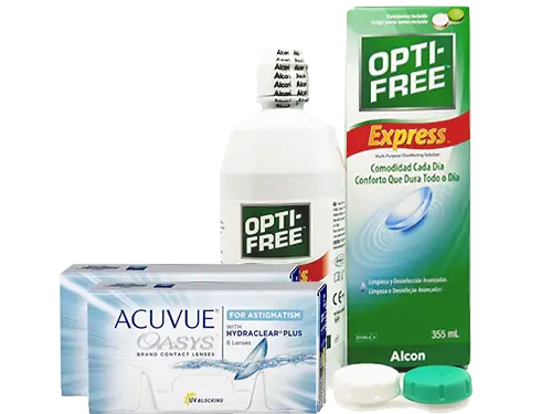 Lentillas Acuvue Oasys for Astigmatism + Opti-Free Express - Packs