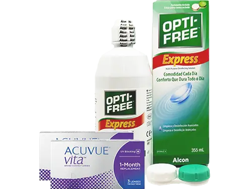 Lentillas Acuvue Vita + Opti-Free Express - Packs