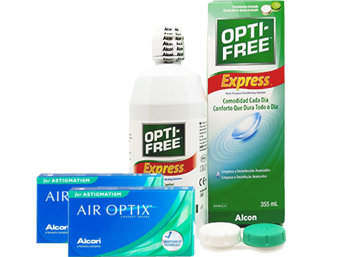 Lentillas Air Optix for Astigmatism + Opti-Free Express - Packs