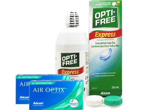 Lentillas Air Optix for Astigmatism + Opti-Free Express - Packs