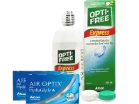 Lentillas Air Optix Plus HydraGlyde + Opti-Free Express - Packs