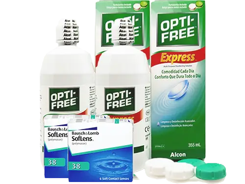 Lentillas Soflens 38 + Opti-free Express - Packs