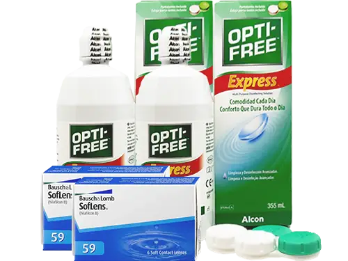 Lentillas Soflens 59 + Opti-Free Express - Packs