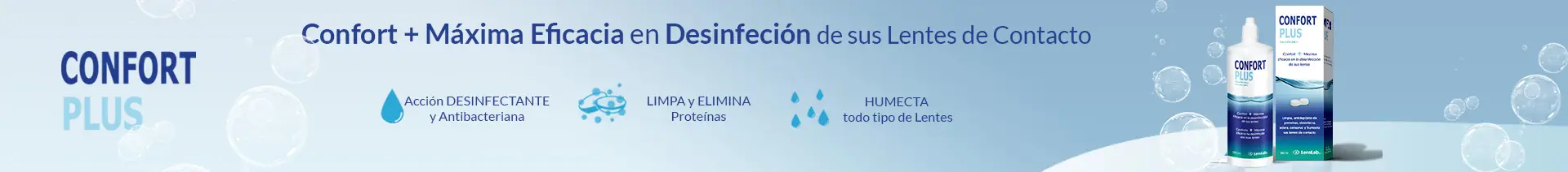 Confort + Máxima Eficacia en Desinfeción de sus Lentillas