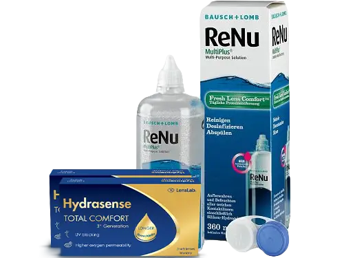 Lentillas Hydrasense Total Comfort + Renu Multiplus - Packs