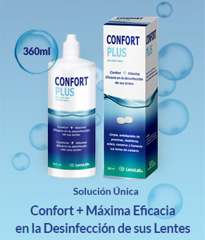 Confort plus confort máxima eficácia en la desinfección de sus lentes