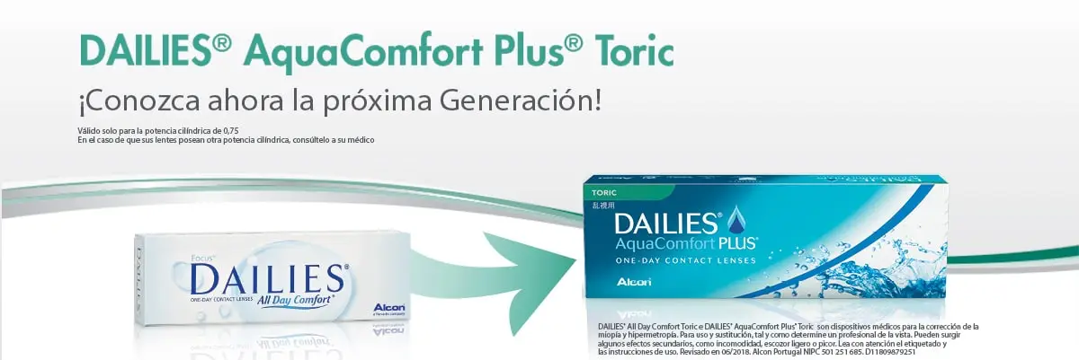 Las Lentillas Dailies AquaComfort Plus Toric en Lentes de Contacto 365