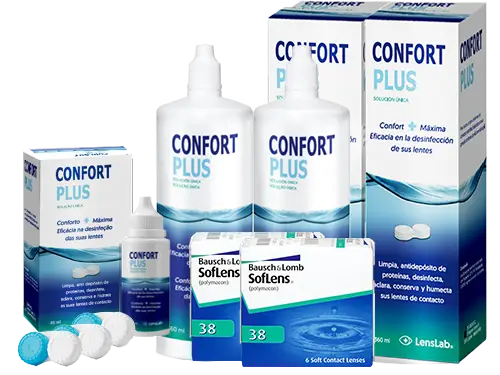 Lentillas Soflens 38 + Confort Plus - Packs