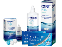 Lentillas Air Optix Plus HydraGlyde + Confort Plus - Packs