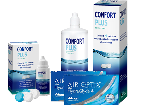 Lentillas Air Optix Plus HydraGlyde + Confort Plus - Packs