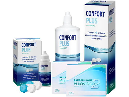 Lentillas Purevision2 + Confort Plus - Packs
