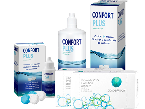 Lentillas Biomedics 55 Evolution + Confort Plus - Packs