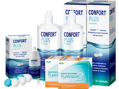 Lentillas Purevision 2 Astigmatismo + Confort Plus - Packs
