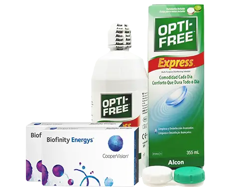 Lentillas Biofinity Energys + Opti-Free Express - Packs