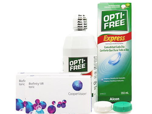 Lentillas Biofinity Toric XR + Opti-Free Express - Packs