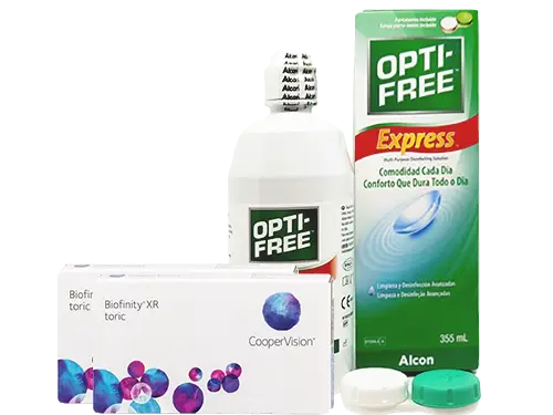Lentillas Biofinity Toric XR + Opti-Free Express - Packs