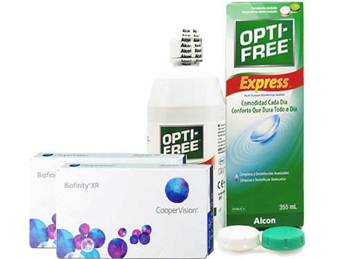 Lentillas Biofinity XR + Opti-Free Express - Packs