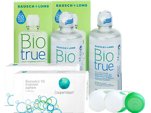 Lentillas Biomedics 55 Evolution + Biotrue - Packs