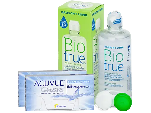 Lentillas Acuvue Oasys for Astigmatism + Biotrue - Packs