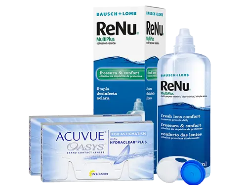 Lentillas Acuvue Oasys for Astigmatism + Renu Multiplus - Packs