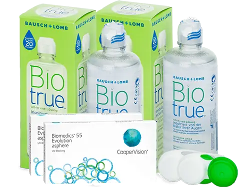 Lentillas Biomedics 55 Evolution + Biotrue - Packs
