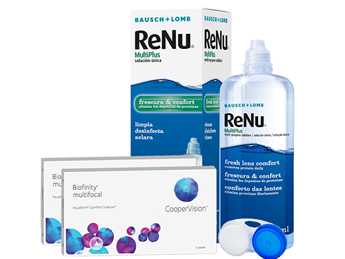 Lentillas Biofinity Multifocal + Renu Multiplus - Packs