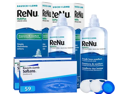 Lentillas Soflens 59 + Renu Multiplus - Packs