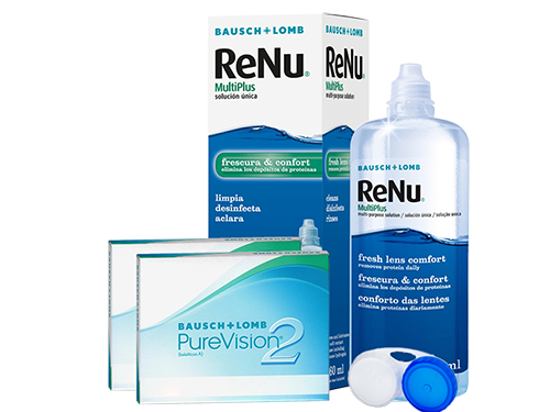 Lentillas Purevision2 + Renu Multiplus - Packs