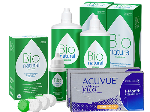 Lentillas Acuvue Vita for Astigmatism + BioNatural - Packs