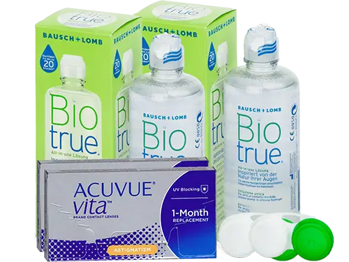 Lentillas Acuvue Vita for Astigmatism + Biotrue - Packs