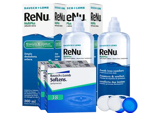 Lentillas Soflens 38 + Renu Multiplus - Packs