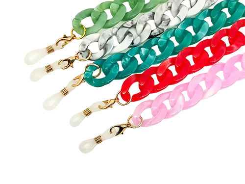 Accesorios para Lentillas Cadena Acrílica Gold Spring