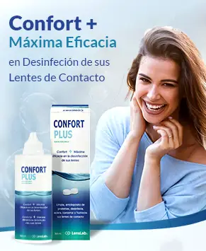 Confort plus confort máxima eficácia en la desinfección de sus lentes