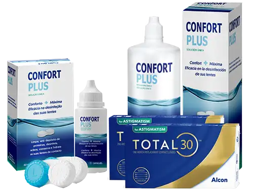 Lentillas Total30 for Astigmatism + Confort Plus - Packs