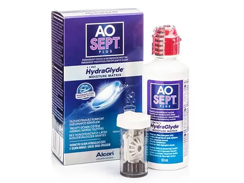 Líquido para Lentillas Aosept Plus HydraGlyde Kit Viaje