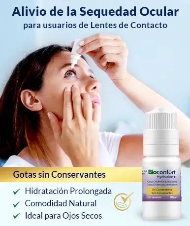 Alivio de la Sequedad Ocular para usuarios de Lentes de Contacto Bioconfort Hydration