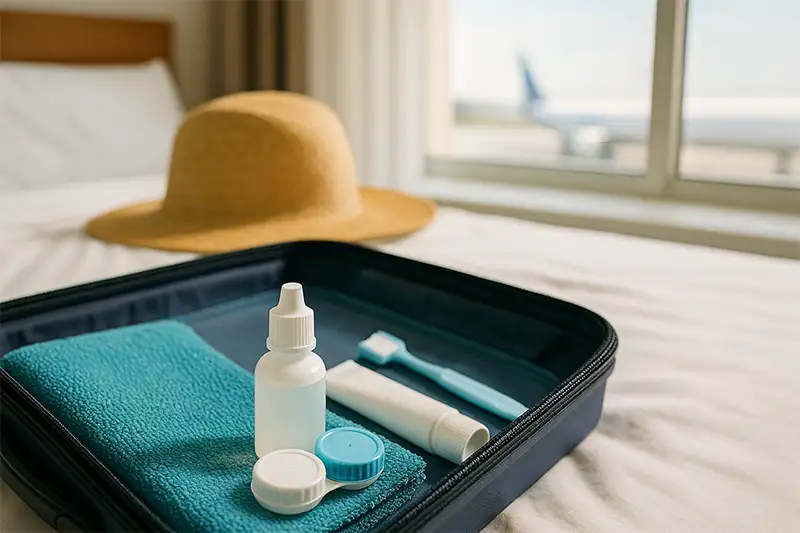 Líquido de lentillas pequeño: la mejor opción para viajar ligero